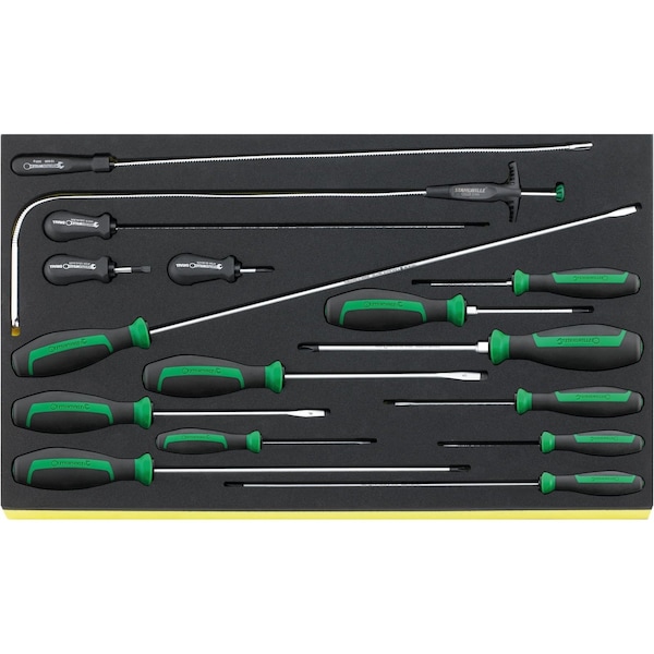 Stahlwille Tools DRALL+ set of screwdrivers i.TCS inlay No.TCS 4621/4734/16 3/3-tray16-pcs. 96832098 - main